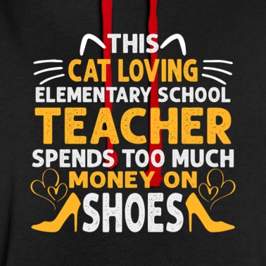 Grundschule Hoodie - Cat Loving Teacher Katzen und Schuhe