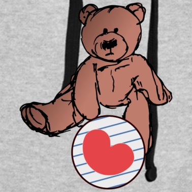 Grundschule Hoodie - Teddy Bär Skizze Zeichnung