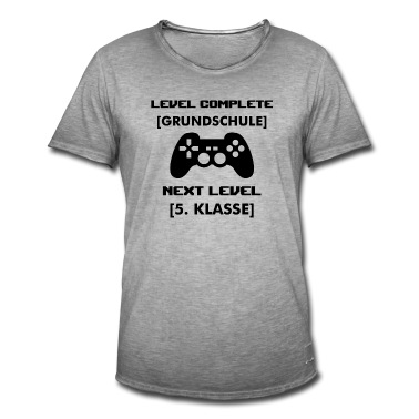 Grundschule T-Shirt - Level Grundschule Complete Gamer Geschenk