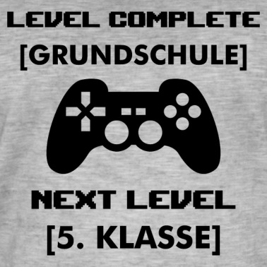 Grundschule T-Shirt - Level Grundschule Complete Gamer Geschenk