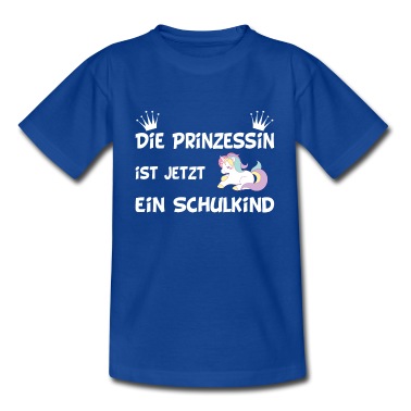 Grundschule T-Shirt - Schulkind Prinzessin - Einhorn - Einschulung
