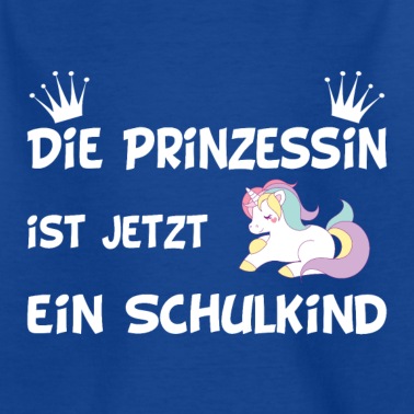 Grundschule T-Shirt - Schulkind Prinzessin - Einhorn - Einschulung
