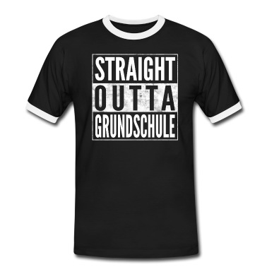 Grundschule T-Shirt - STRAIGHT OUTTA GRUNDSCHULE Einschulung Geschenk