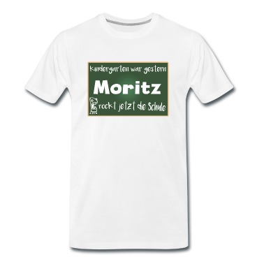 Grundschule T-Shirt - Moritz rockt jetzt die Schule Kindershirt