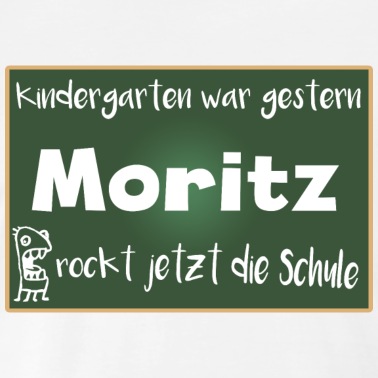 Grundschule T-Shirt - Moritz rockt jetzt die Schule Kindershirt