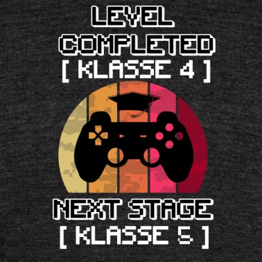 Grundschule T-Shirt - LEVEL COMPLETED KLASSE 4 auf 5 Einschulung Gymi