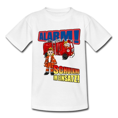 Grundschule T-Shirt - Schulkind 2021 Feuerwehr Einschulung