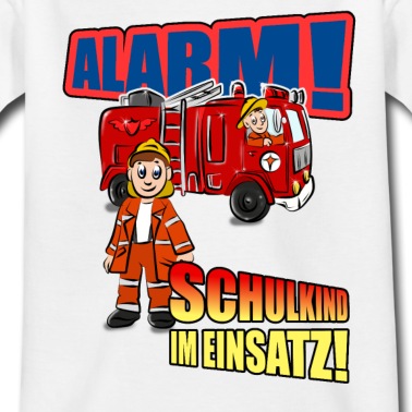 Grundschule T-Shirt - Schulkind 2021 Feuerwehr Einschulung