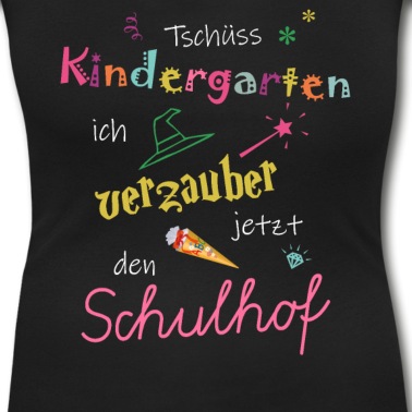 Grundschule T-Shirt - Tschüss Kindergarten Schulhof Zaubern Magie