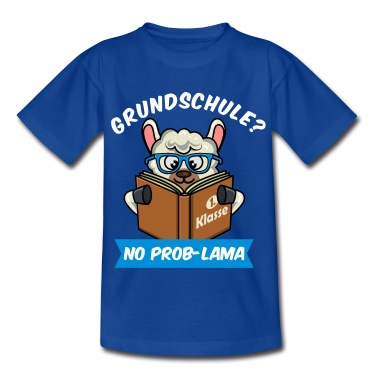 Grundschule T-Shirt - Grundschule? No Prob-Lama - Einschulung 1. Klasse