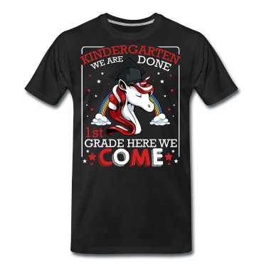 Grundschule T-Shirt - Kindergarten Schulanfang 1. Klasse Schule Einhorn