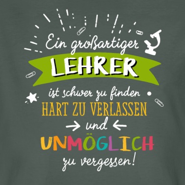 Grundschule T-Shirt - Grossartiger Lehrer - Geschenk Grundschule Klasse