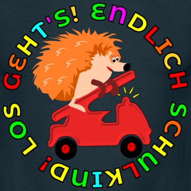 Grundschule T-Shirt - LOS GEHT ES ENDLICH SCHULKIND EINSCHULUNGSGESCHENK