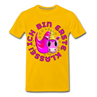 Grundschule T-Shirt - EINHORN ICH BIN ERSTE KLASSE EINSCHULUNG GESCHENKE