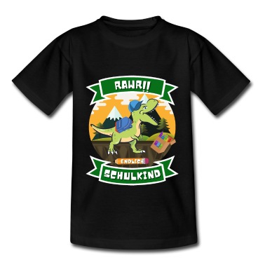 Grundschule T-Shirt - RAWR! Endlich Schulkind Einschulung Grundschule