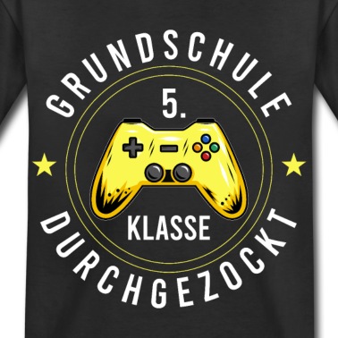 Grundschule T-Shirt - Grundschule Abschluss 5. Klasse Gaming Zocken