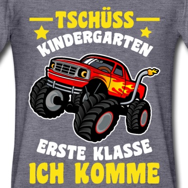 Grundschule T-Shirt - Tschüss Kindergarten Grundschule Monster Truck Ein