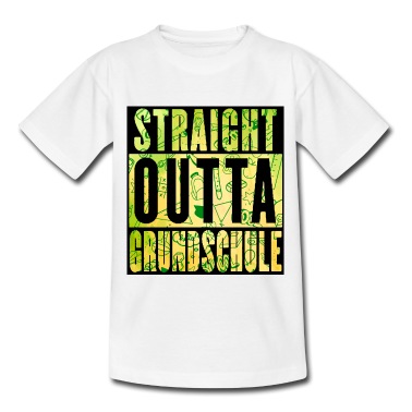 Grundschule T-Shirt - FCUKFACE STRAIGHT OUTTA GRUNDSCHULE - BACKBLA BOY