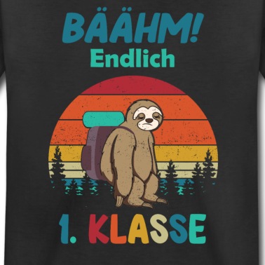 Grundschule T-Shirt - Bäähm 1 Klasse Einschulung Schulanfang Grundschule