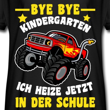 Grundschule T-Shirt - Bye Bye Kindergarten Grundschule Einschulung Monst