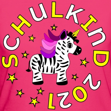 Grundschule T-Shirt - SCHULKIND 2021 ZEBRA EINHORN MAGIE GRUNDSCHULE