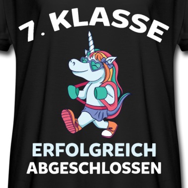 Grundschule T-Shirt - 7. Klasse Einhorn Siebtklässlerin Grundschule Schü