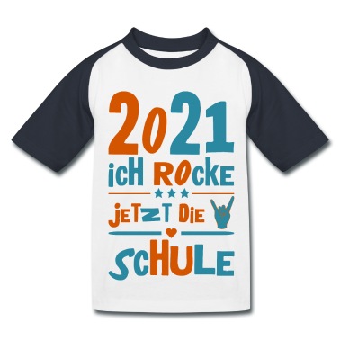 Grundschule T-Shirt - 2021 Ich Rocke Jetzt Die Schule Einschulung Kinder