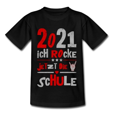Grundschule T-Shirt - 2021 Ich Rocke Jetzt Die Schule Einschulung Kinder