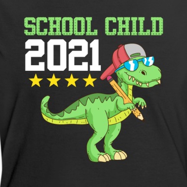 Grundschule T-Shirt - Schulkind 2021 Dino T Rex Einschulung