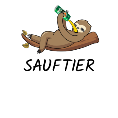 Motiv Sauftier Faultier Bier Alkohol Party Saufen Malle
