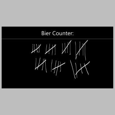 Motiv Bier Counter zum Feiern