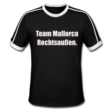 Abschlussfahrt T-Shirt - Team Mallorca Rechtsaussen weiss