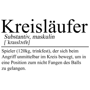 Motiv Kreisläufer lustiger Handball Spruch