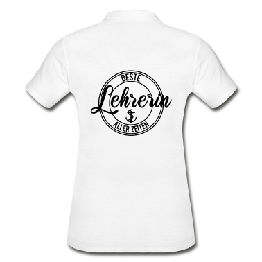 Abschlussfahrt Poloshirt - Beste Lehrerin aller Zeiten - Geschenk Schule