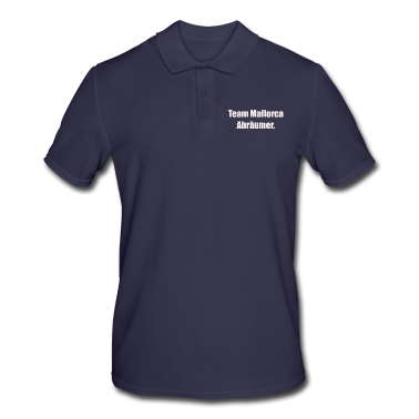 Abschlussfahrt Poloshirt - Team Mallorca Abraeumer weiss