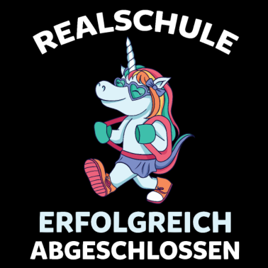 Motiv Realschule Abgschlossen Einhorn Realschülerin