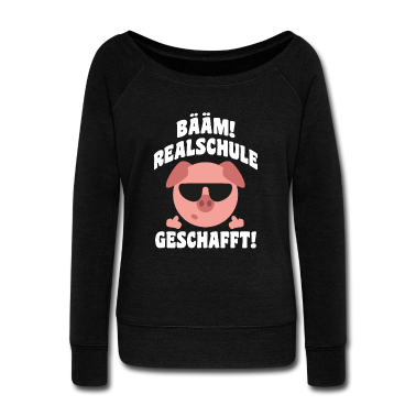 Realschule Pullover - Bääm Realschule geschafft Schwein Mittelfinger