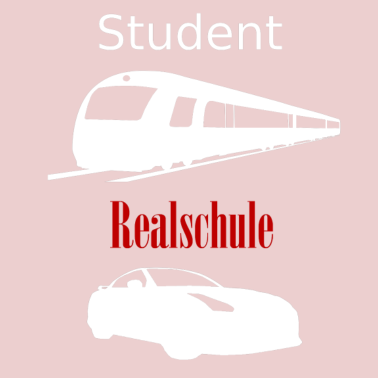 Motiv Student gegen Realschule - Weiß-rot