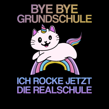 Motiv Lustiges Einhorn Süßes Bye Grundschule Realschule