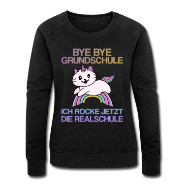 Realschule Pullover - Lustiges Einhorn Süßes Bye Grundschule Realschule