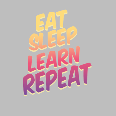 Motiv eat sleep learn repeat abschluss abitur realschule