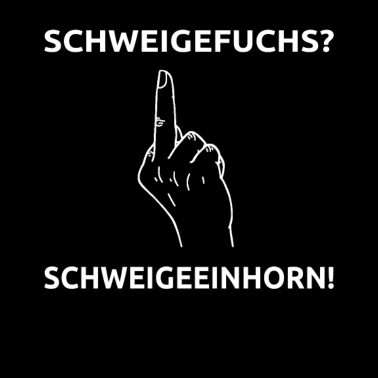 Motiv Schweigefuchs Schweigeeinhorn Mittelinger Geschenk