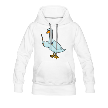 Realschule Hoodie - Schwan als Lehrer mit Buch & Pointer