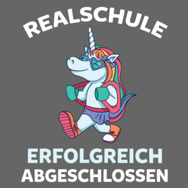Motiv Realschule Abgschlossen Einhorn Realschülerin