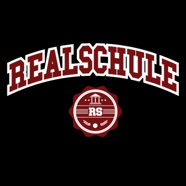 Motiv Realschule College Schriftzug Rot