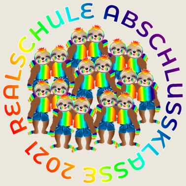 Motiv Realschule Abschlussklasse 2021 FAULTIERE TOLERANZ