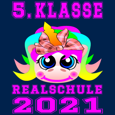 Motiv 5 Klasse Realschule 2021 Einhorn Schulsachen PONY