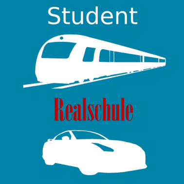 Motiv Student gegen Realschule - Weiß-rot