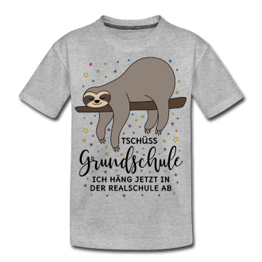 Realschule T-Shirt - Grundschule Abschluss Tschüss Faultier Realschule