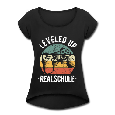 Realschule T-Shirt - Vierte Klasse Leveled Up Realschule Viertklässler